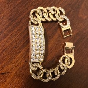 Hip Hop Bling Iced Out Square Link Bracelet